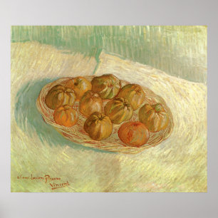 Korg med äpplen stilleben av Vincent van Gogh Poster