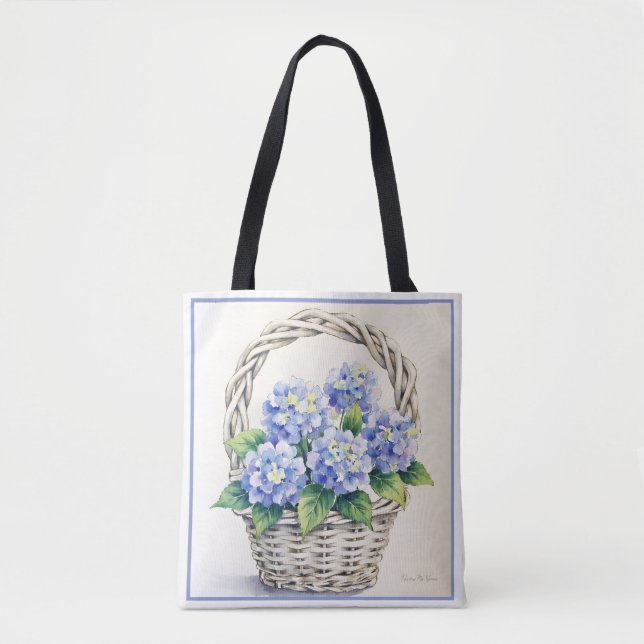 Korg med blomningar tygkasse (Framsida)