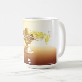 Korg med glas med frukter och fjäril kaffemugg