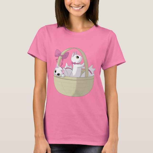Korg med kattungar t shirt (Framsida)