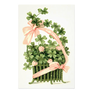 Korg Rosa Band Shamrock Fyrklöver Fototryck