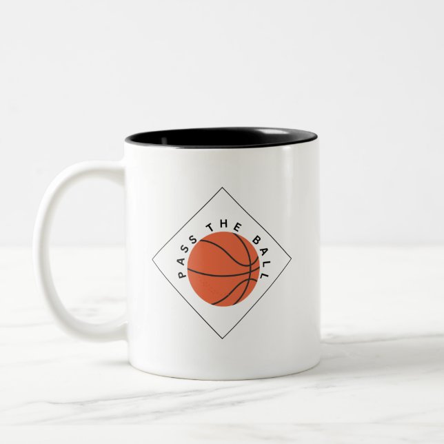 Korgar före kaffe - Mugg för basketfantaster (Vänster)