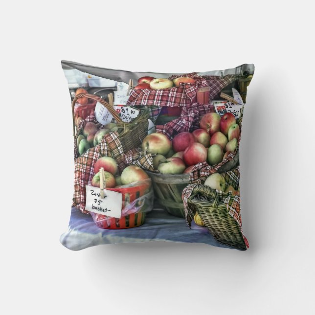 Korgar med äpplen kudde (Framsida)