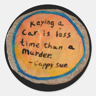 Korgar och mordklistermärken runt klistermärke