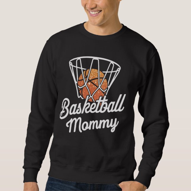 Korgbasketboll Mamma Mor Basketbollkorg Mors Dag Lång Ärmad Tröja (Framsida)