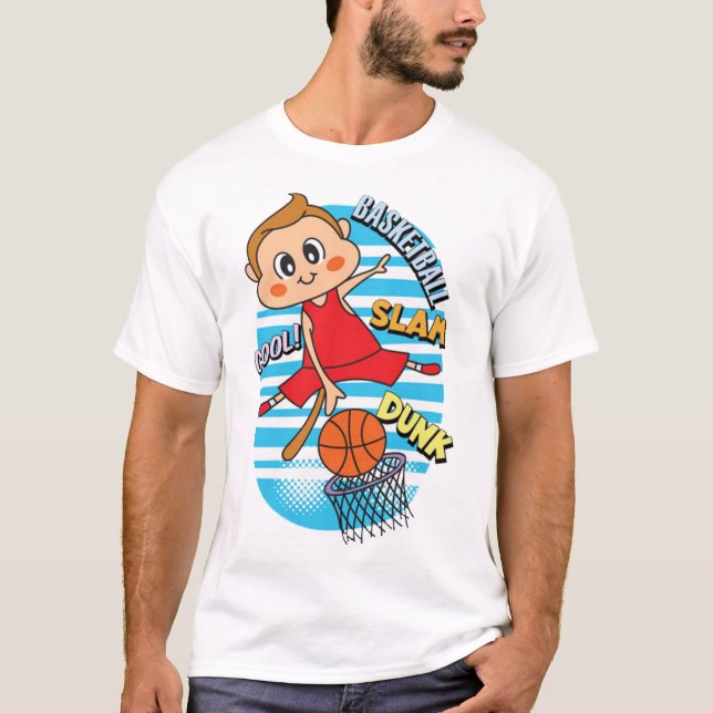 Korgbasketspelare för ljudkorgen t shirt (Framsida)