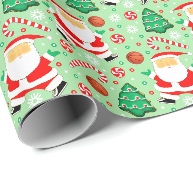 Korgboll julklappsinslagningspapper presentpapper (Rullad Hörn)