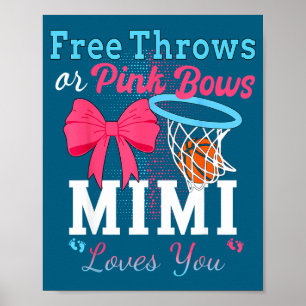 Korgboll kastar rosa bågar mimi älskar dig Konstve Poster