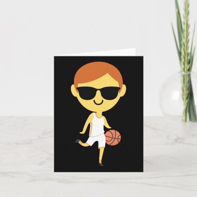 Korgboll Pojke Emoji 1  Kort (Framsida)