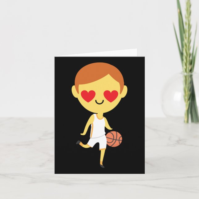 Korgboll Pojke Emoji  Kort (Framsida)