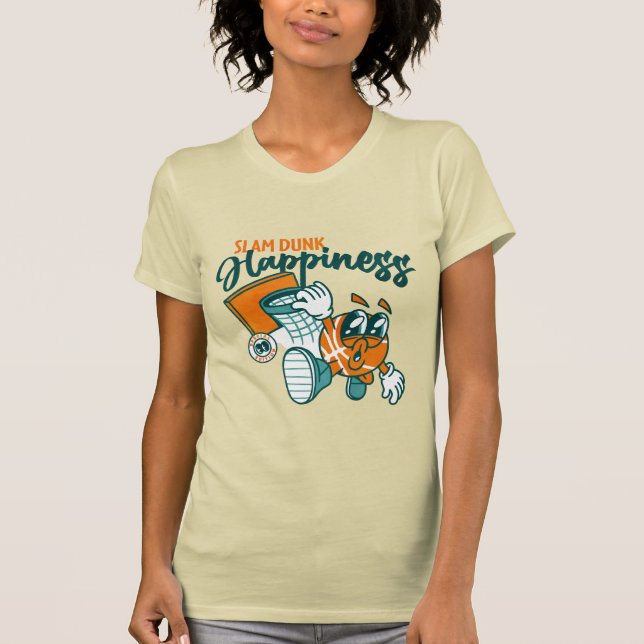 Korgbollslamdunkglädje T Shirt (Framsida)