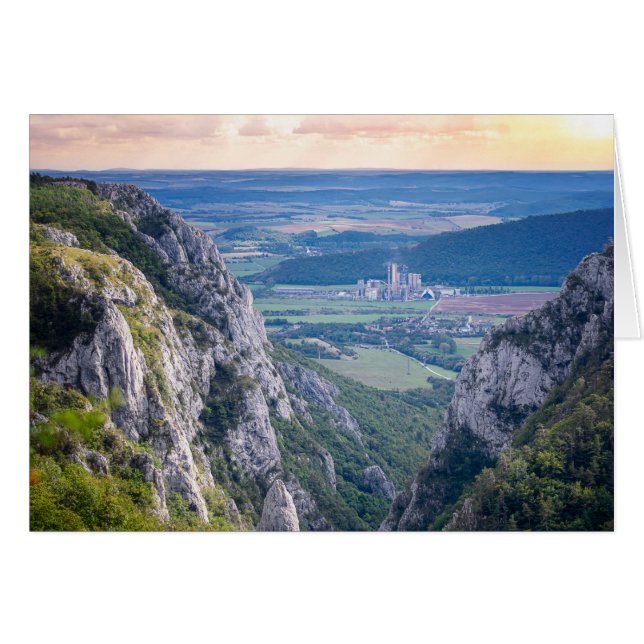 Korge under solnedgång hälsningskort (Framsidan Horizontal)