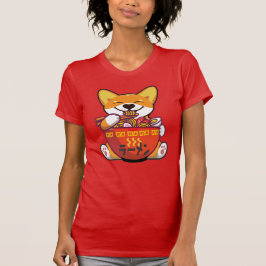 KORGER SOM RAMEN LAGT FRAM | Kawaii Corgi ätande R T Shirt
