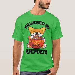 KORGER SOM RAMEN LAGT FRAM | Kawaii Corgi Eating R T Shirt