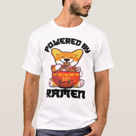 KORGER SOM RAMEN LAGT FRAM | Kawaii Corgi Eating R T Shirt