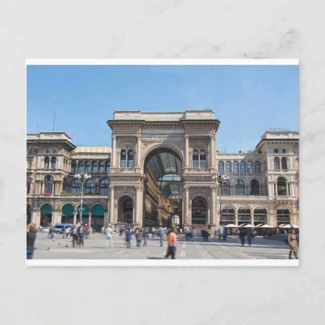 Korget Piazza Duomo i Milano, Italien Vykort (Framsida)