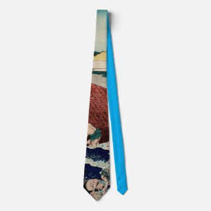 Korgfiske i Kinufloden av Hokusai Slips