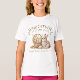 Korgfull av glädje Påskharen med ägg – Vintage T Shirt