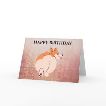 KORGI BIRTHDAY CARD. Redigerbar text