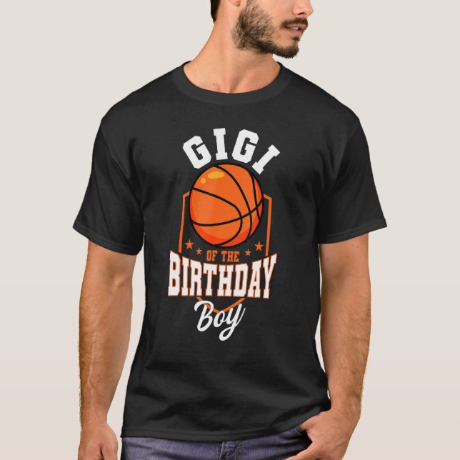 Korgi från födelsedagskorgen Basketball Theme Bday T Shirt (Framsida)