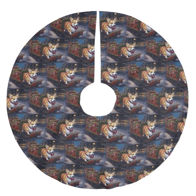 Korgi Jul - helgsäsong Julgransmatta Borstad Polyester (Framsidan)