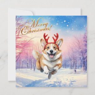 Korgi Reindeer, julklare som leapade i snö Julkort