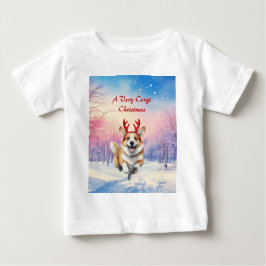 Korgi Reindeer, julklare som leapade i snö T Shirt