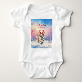 Korgi Reindeer, julklare som leapade i snö T Shirt