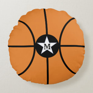Korgkudde med basketstjärna rund kudde