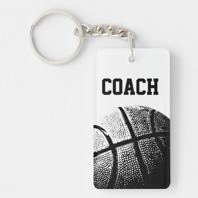 Korgnyckel för baskettränare nyckelring (Framsidan)