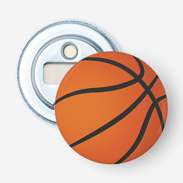 Korgöppnare i form av basketbollknapp flasköppnare (Framsidan)