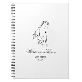 Körhäst i svart färg anteckningsbok
