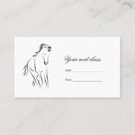 Körhäst i svart färg tidsbeställning kort