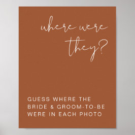 KORIANDER Boho Terracotta Where Were They Sign Poster