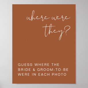 KORIANDER Boho Terracotta Where Were They Sign Poster