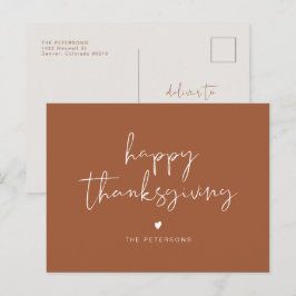KORIANDER Modern Boho Terrakotta Thanksgiving  Vykort