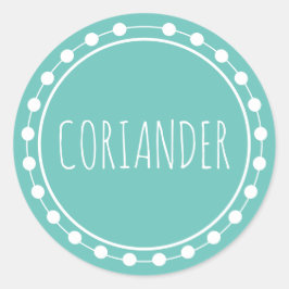 Korianderskryllabel Runt Klistermärke