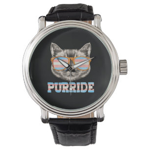 Köride Cat Pride LGBT Transgender Flagga Trans Pet Armbandsur