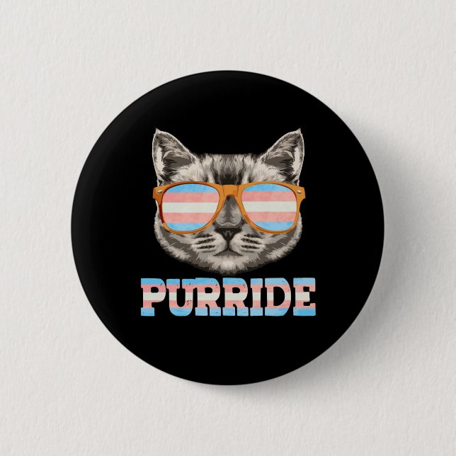 Köride Cat Pride LGBT Transgender Flagga Trans Pet Knapp (Framsida)