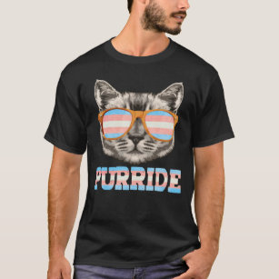 Köride Cat Pride LGBT Transgender Flagga Trans Pet T Shirt