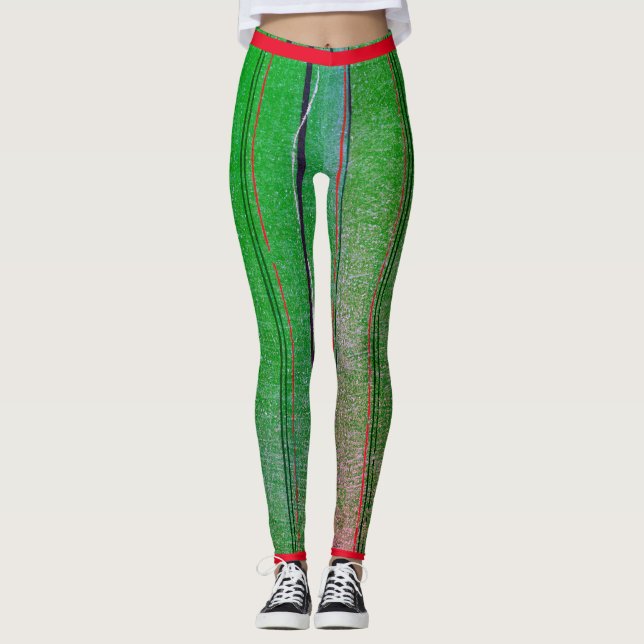 KORIN JAPANESE WOODBLOCK MÖNSTER TRYCKTA LEGGINGER LEGGINGS (Framsida)