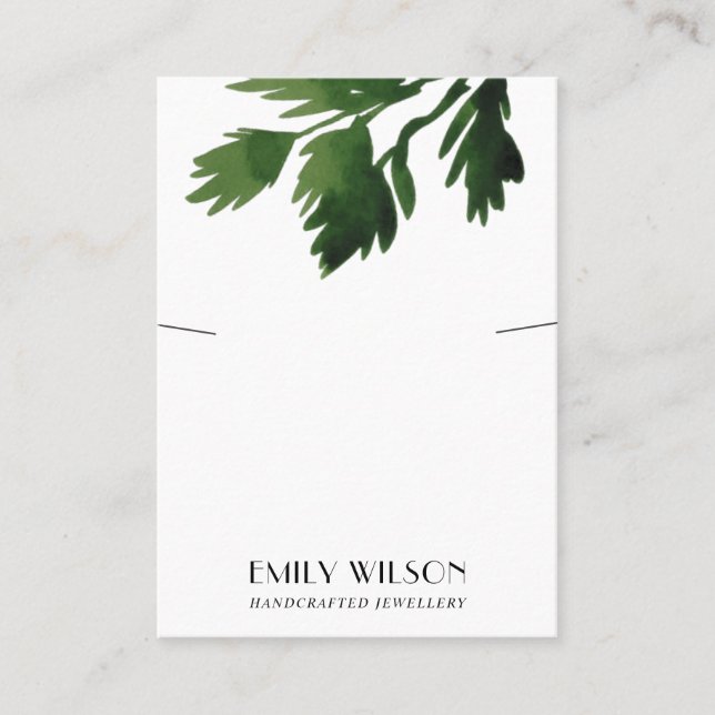 KORINDER HERB NECKLACE BRACELET-VISNING VISITKORT (Framsida)