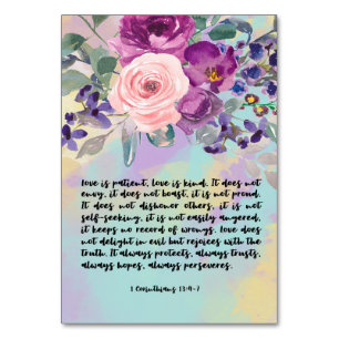 Korinthians Bible Verse Card Bordsnummer