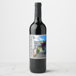 Kork är till Quitters! Vinflaska Etikett