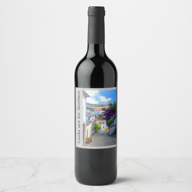 Kork är till Quitters! Vinflaska Etikett (Framsida)