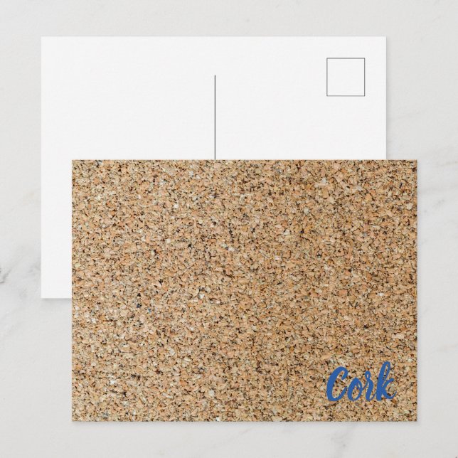 Kork Bakgrund struktur och strukturgåva Helg Vykort (Fram/baksida)