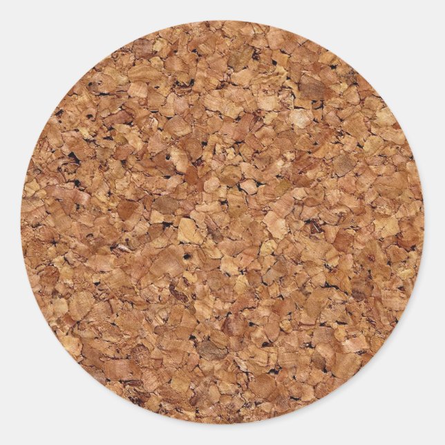 Kork-bakgrundsfoto Runt Klistermärke (Framsida)