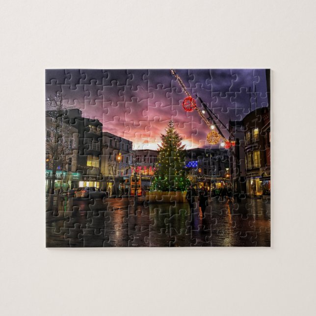 Kork City Ireland vid jul Puzzle Pussel (Horisontell)