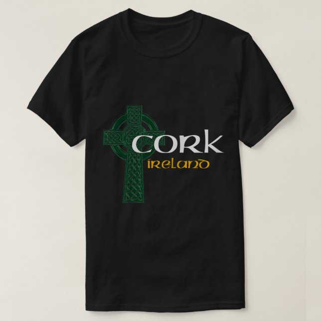 Kork Ireland County Celtic Gaelic Football and Hur T Shirt (Design framsida)