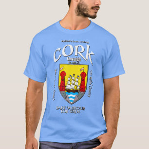 Kork Ireland Vapensköld Jackar om Arm T Shirt